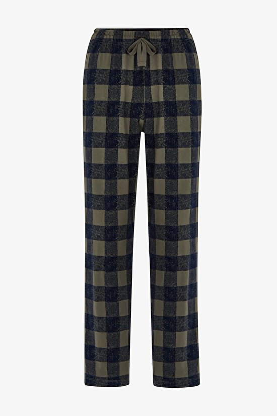 Erkek Wild Attitude Ekoseli Pantolon Uzun Kollu Pijama Takımı - 3