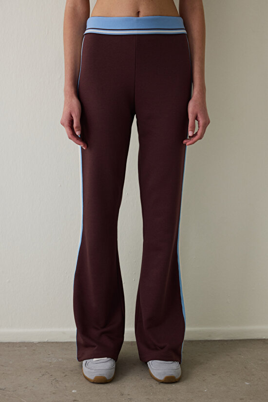 Kahverengi Normal Bel İspanyol Paça Eşofman Altı - Inspired by Flora - 3