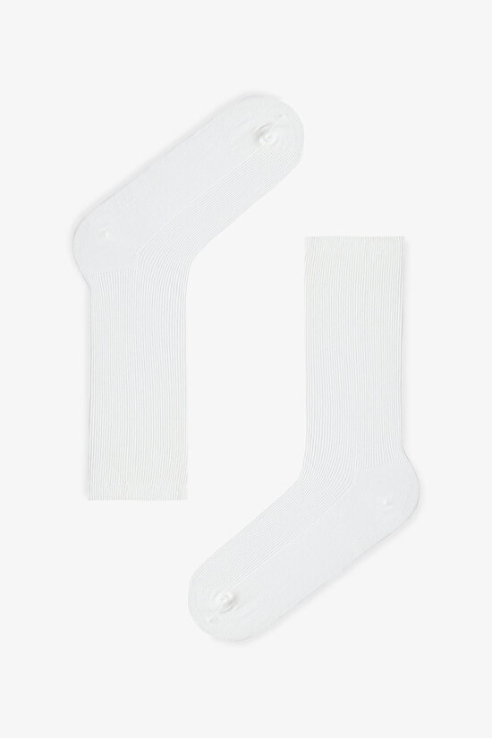 5 Çift Pamuklu Ribli Renkli Soket Çorap - 5