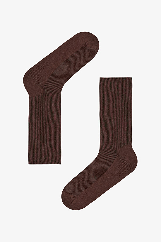 5 Çift Pamuklu Ribli Renkli Soket Çorap - 6