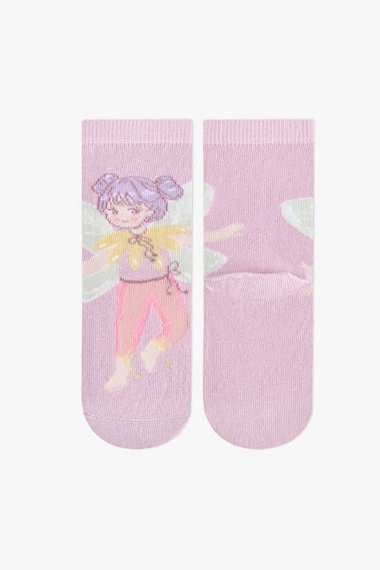 Kız Çocuk Fairy Bloom Pamuklu 4 Çift Soket Çorap - 3