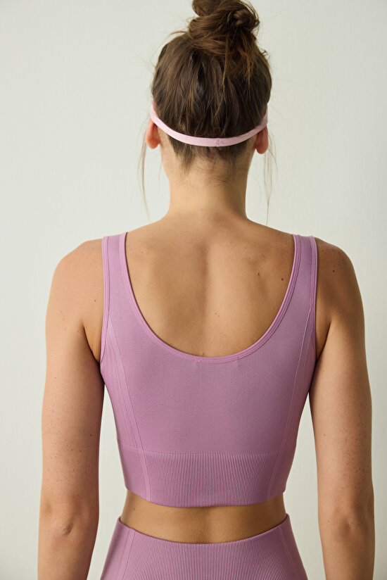 Pembe Dikişsiz Seamless Kalp Yaka Spor Sütyeni Pembe Dikişsiz Seamless Kalp Yaka Spor Sütyeni - 9