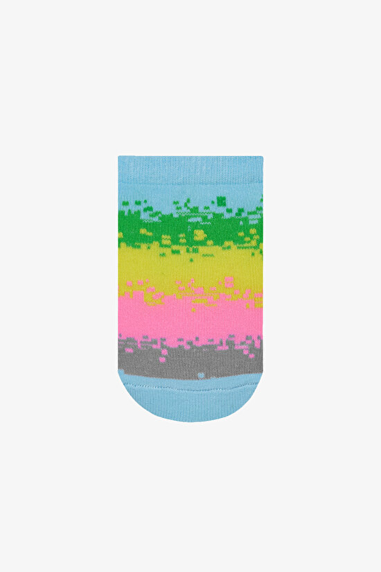 Kız Çocuk Shell Mermaid Çok Renkli 4lü Patik Çorap - 5