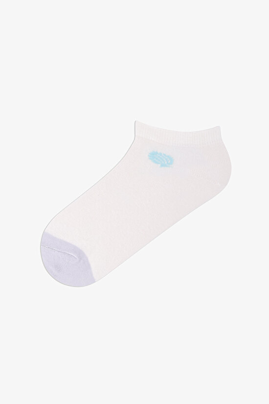 5 Çift Pamuklu Nakışlı Soket Çorap - 6