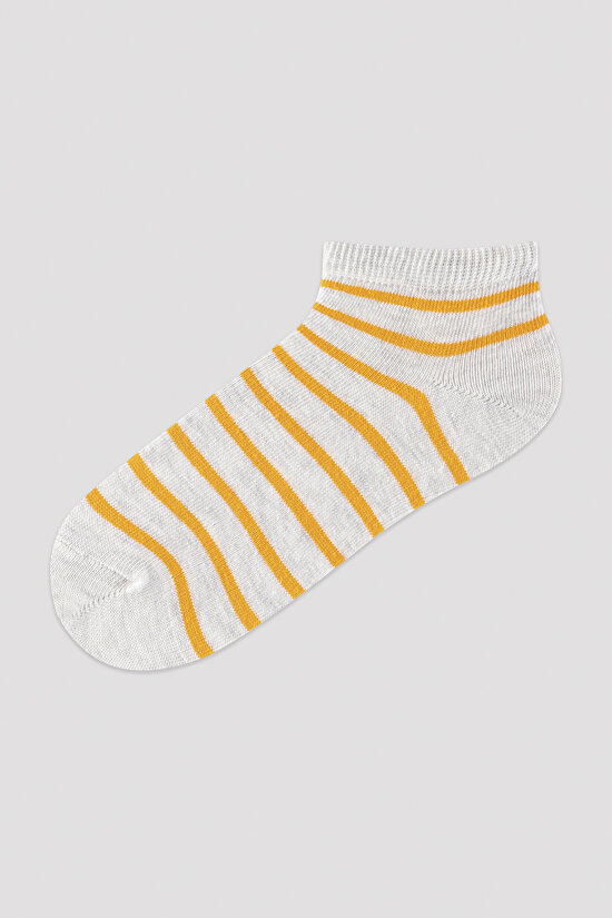 Erkek Çocuk Renkli Şerit Detaylı 4lü Patik Çorap - 2
