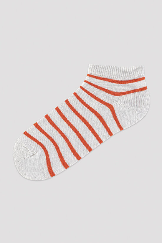 Erkek Çocuk Renkli Şerit Detaylı 4lü Patik Çorap - 5