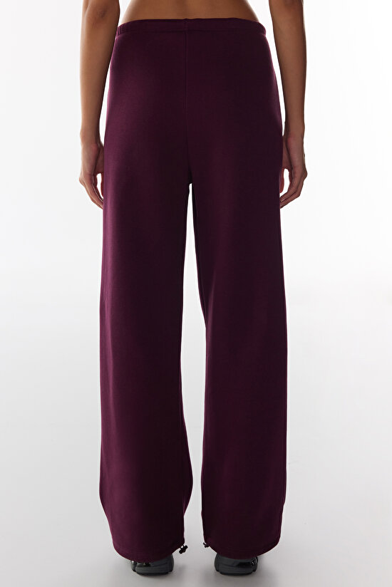 Bordo Adjustable Şardonlu Eşofman Altı - 3