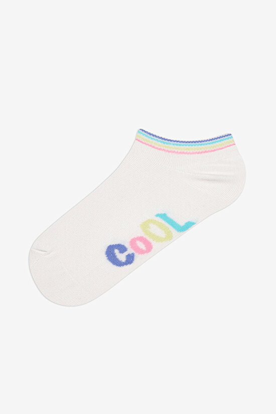 Cool 3lü Mavi Pembe Patik Çorap - 4