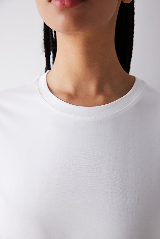 Modal White T-shirt - 5