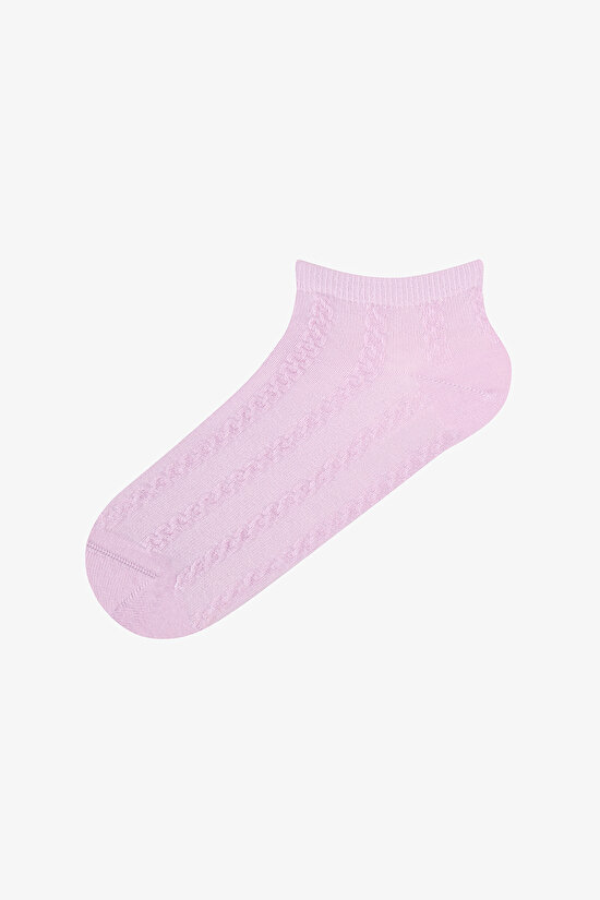 Grey Soft Clouded Jakarlı 5 Pack Liner Socks - 3