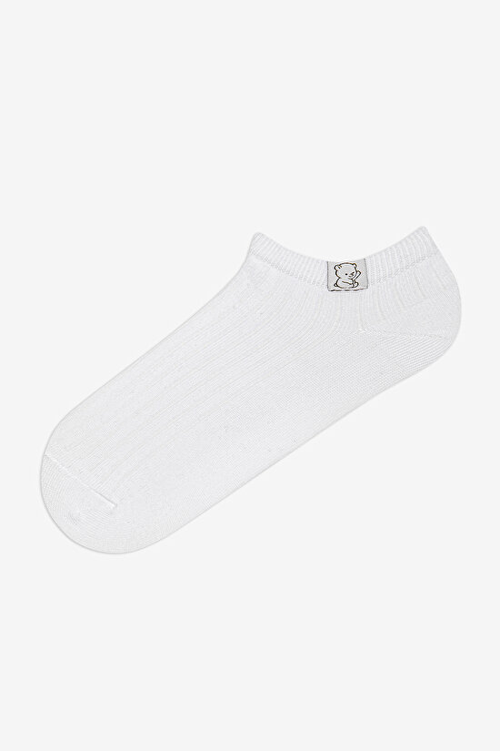 2 Çift Pamuklu Bileği Teddy Bear Ayı Dokuma Etiketli Patik Çorap 2 Çift Pamuklu Bileği Teddy Bear Ayı Dokuma Etiketli Patik Çorap - 3