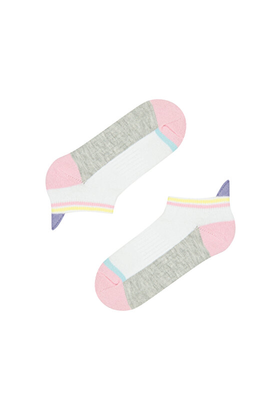 Girls G Soft Stripe 2In1 Liner Socks - 2