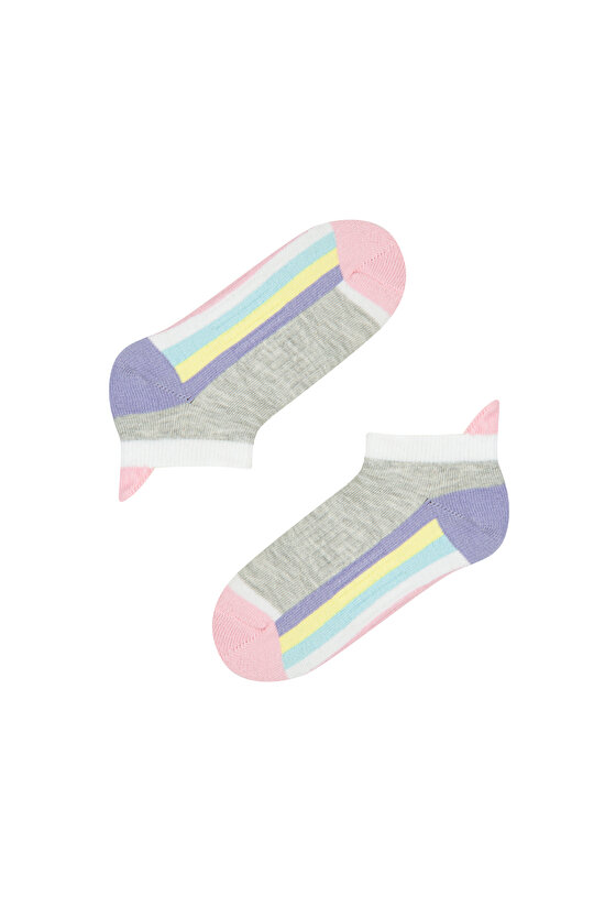Girls G Soft Stripe 2In1 Liner Socks - 3