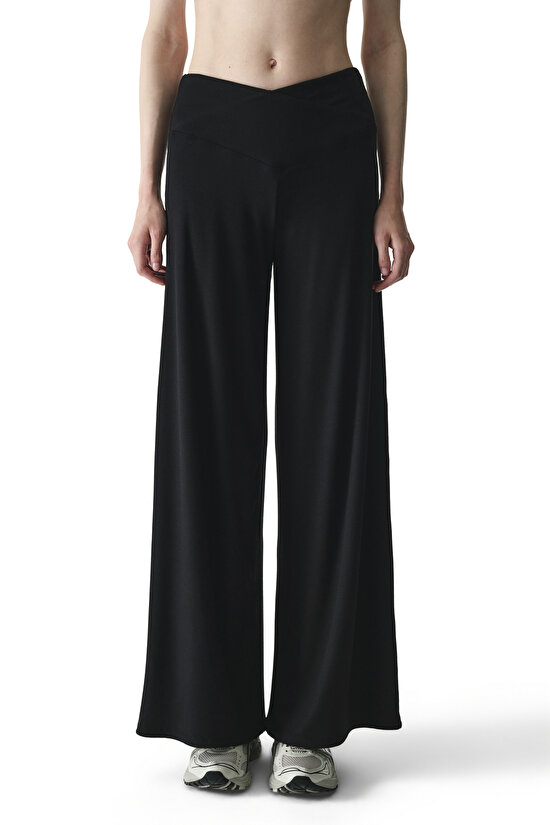 Black Envelope Modal Pants - 2
