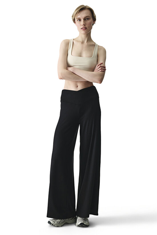 Black Envelope Modal Pants - 5