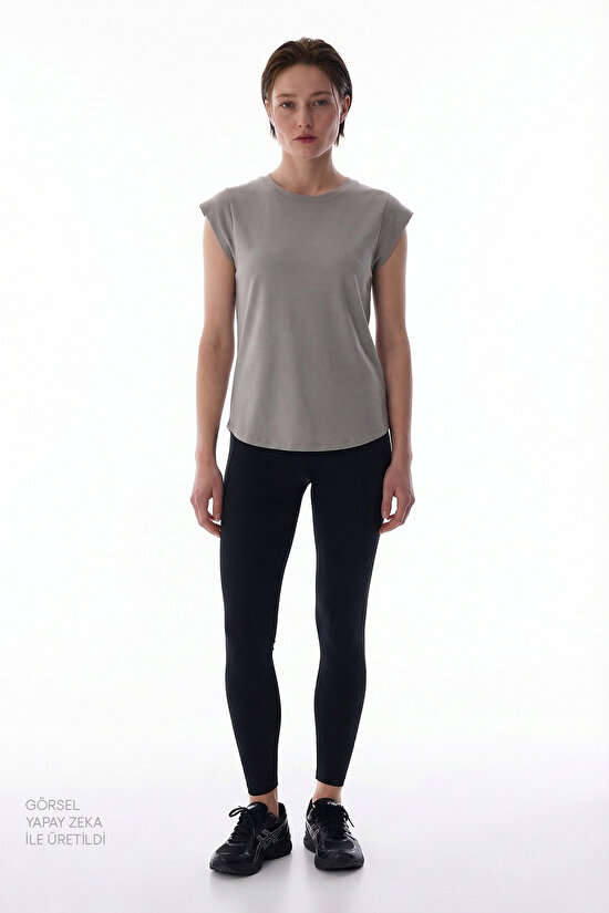 Grey Crew Neck Cotton T-Shirt - 5