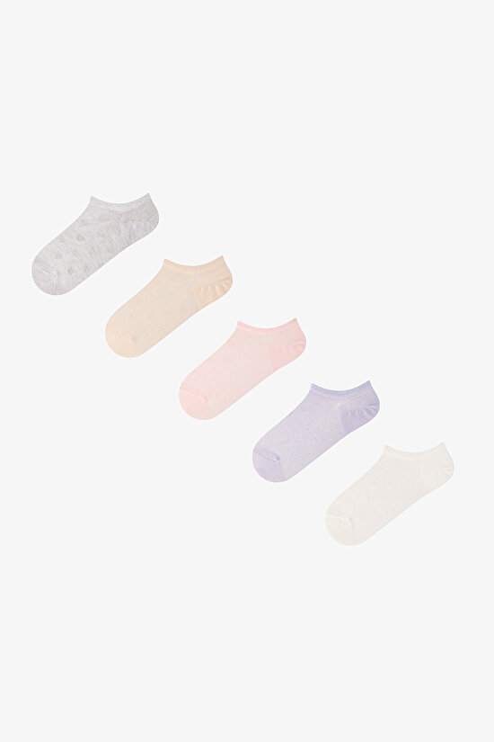 Heart Jacquard 5in1 Sneaker Socks - 1