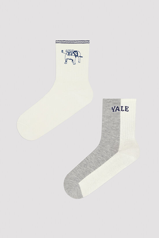 Yale 2 li Gri Tenis Soket Çorap - Unique Koleksiyonu - 3