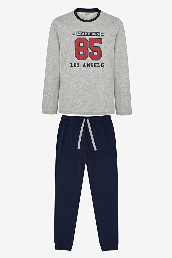 Man Laos Angeles Multi Colour Jogger PJ Set - 6