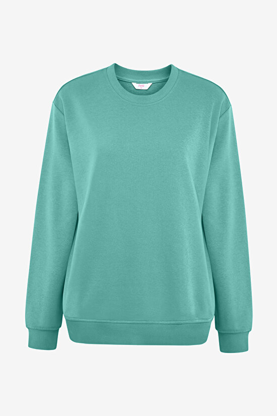 Oversize Active Yeşil Sweatshirt - 6