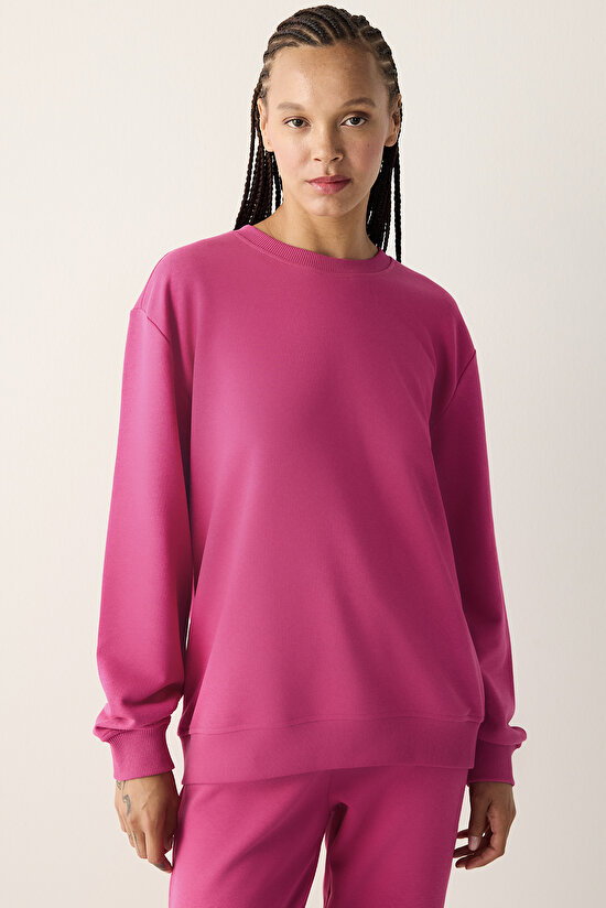 Oversize Active Purple Sweatshirt - 1