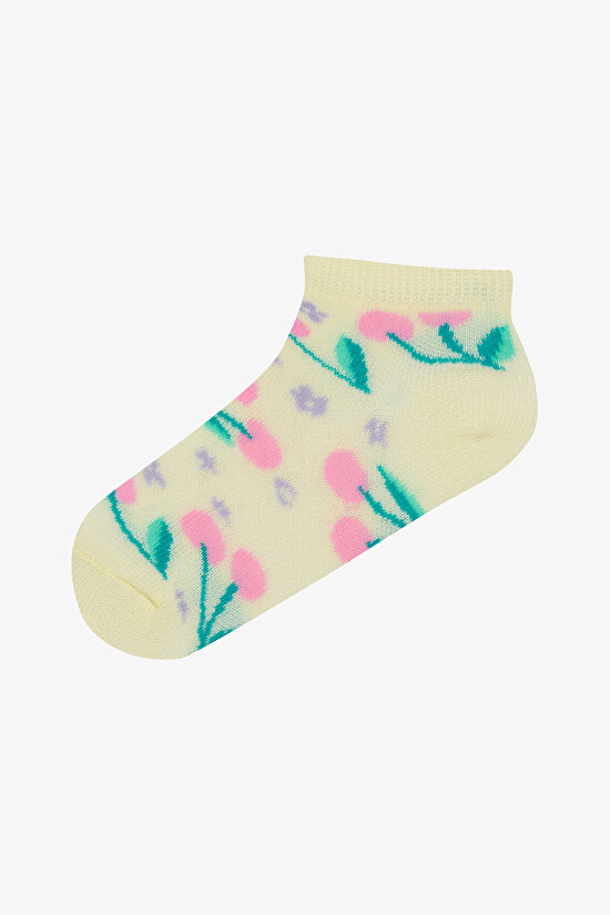 Kız Çocuk Cherry 3lü Çok Renkli Patik Çorap - 3