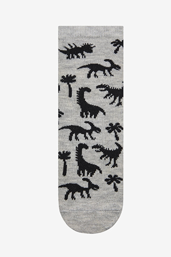 Boys Black Dino 4in1 Socket Socks - 3