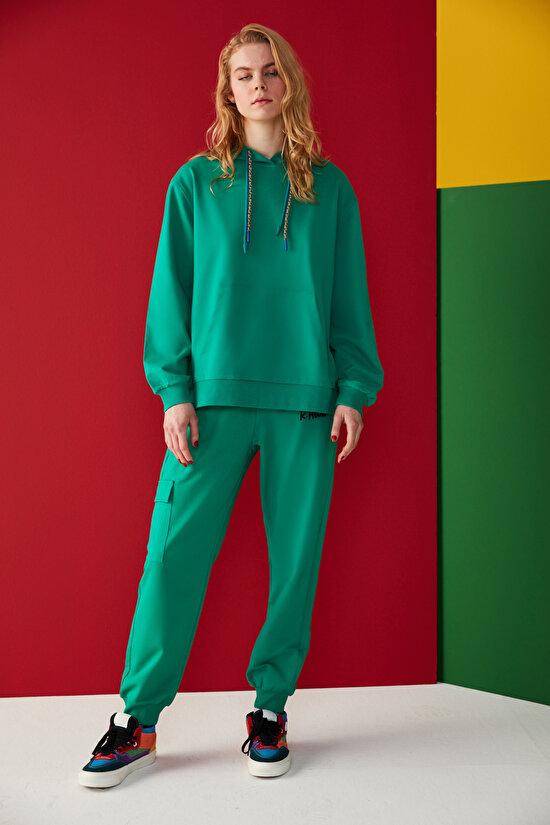 MULTI CORD SWEATSHIRT, L, GN2 YESIL - 4