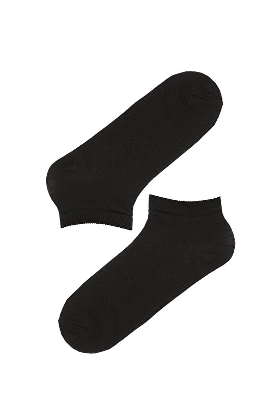 Basic 4 lü Siyah Patik Çorap - 2