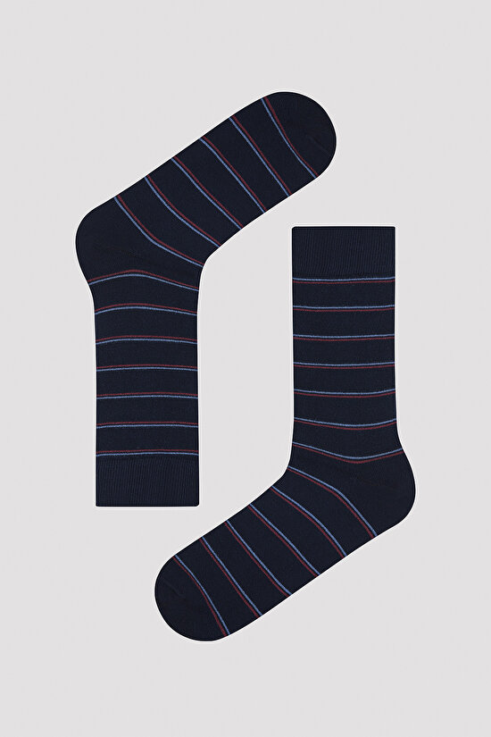 Erkek Line 3lü Lacivert Soket Çorap - 3