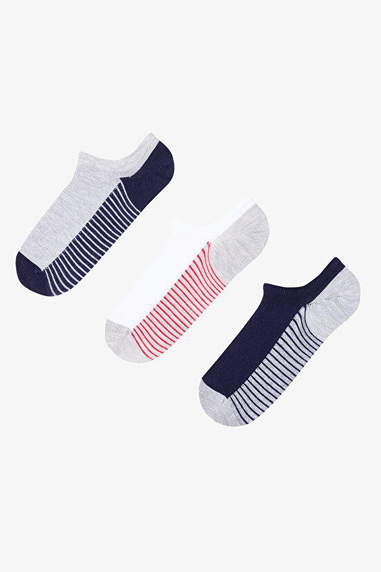 Man Fisher 3in1 Multi Colour Sneaker Socks - 1