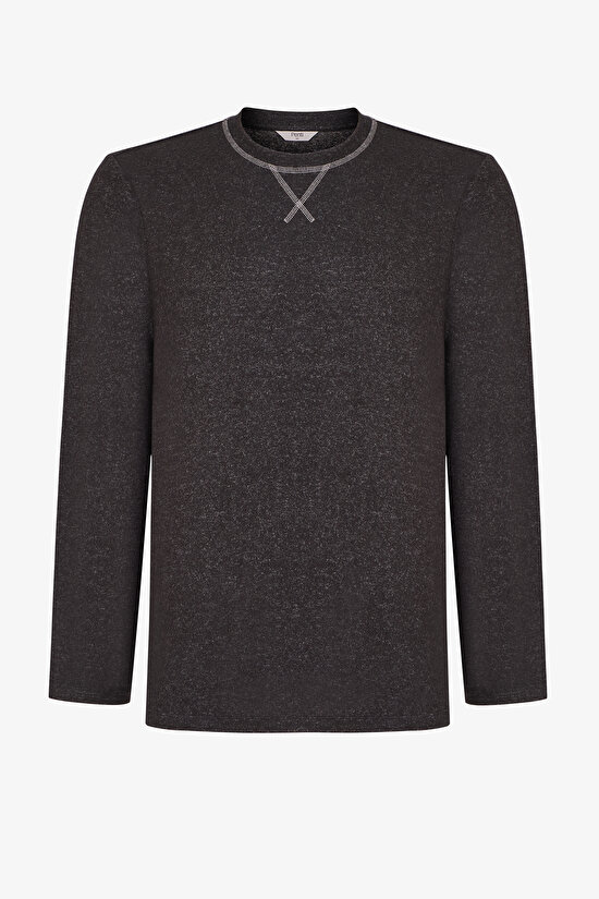Erkek Gri Glacier Grey Pantolon Uzun Kollu Pijama Takımı - 2