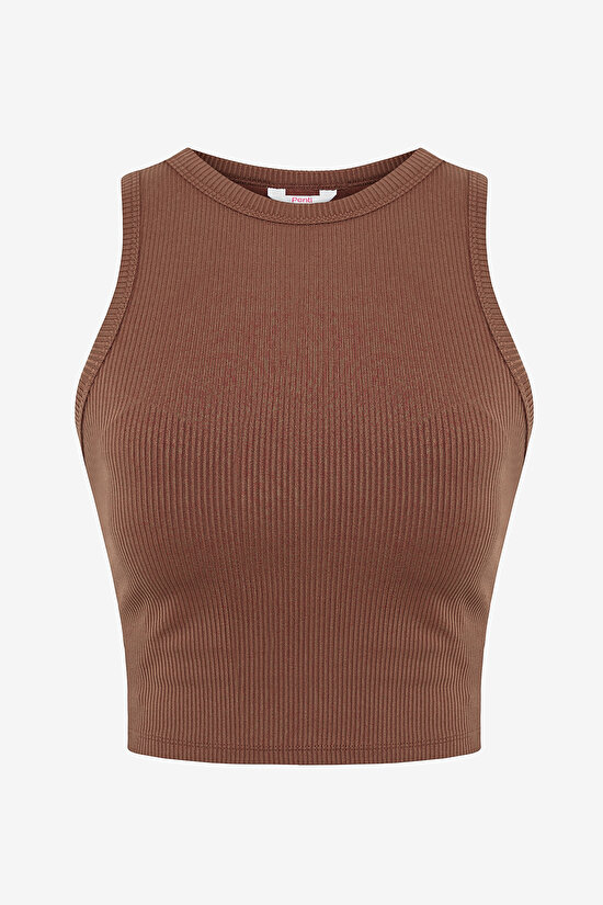 Kahverengi CUPsecret Kendinden Pedli Halter Cup Top - 8