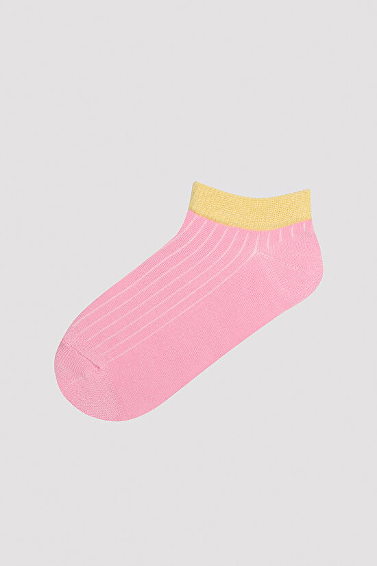 Kız Çocuk Check Çok Renkli 4lü Patik Çorap - 5