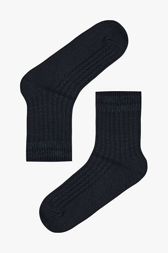 Peluş Ribli Kalın Soket Çorap - 1