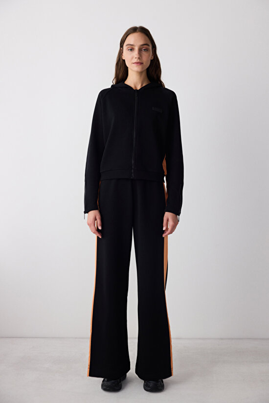 Siyah Fermuarlı Mita Sweatshirt - Saude Koleksiyonu  - 3