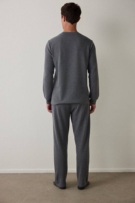 Antrasit Antra Erkek Relax Uzun Kollu Pijama Takımı - 7