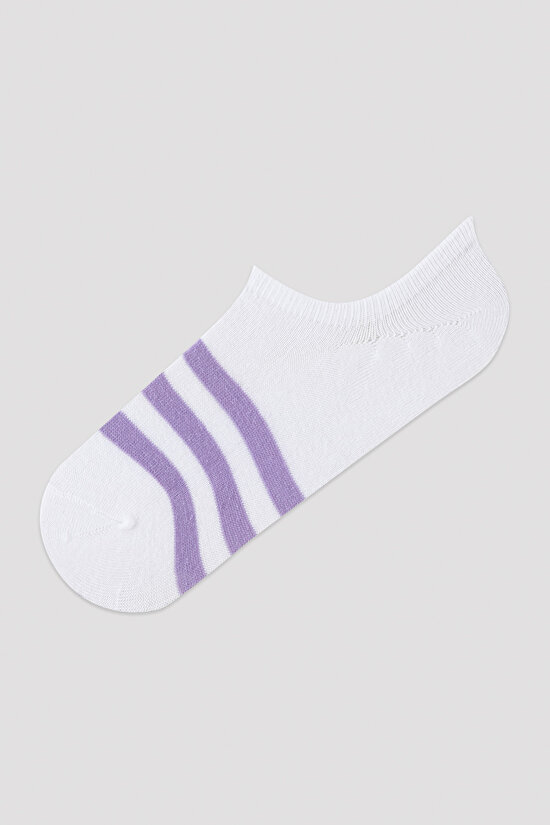 Çok Renkli Çizgili 3lü Sneaker Çorabı - 2