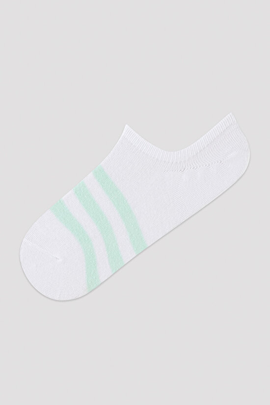 Çok Renkli Çizgili 3lü Sneaker Çorabı - 4