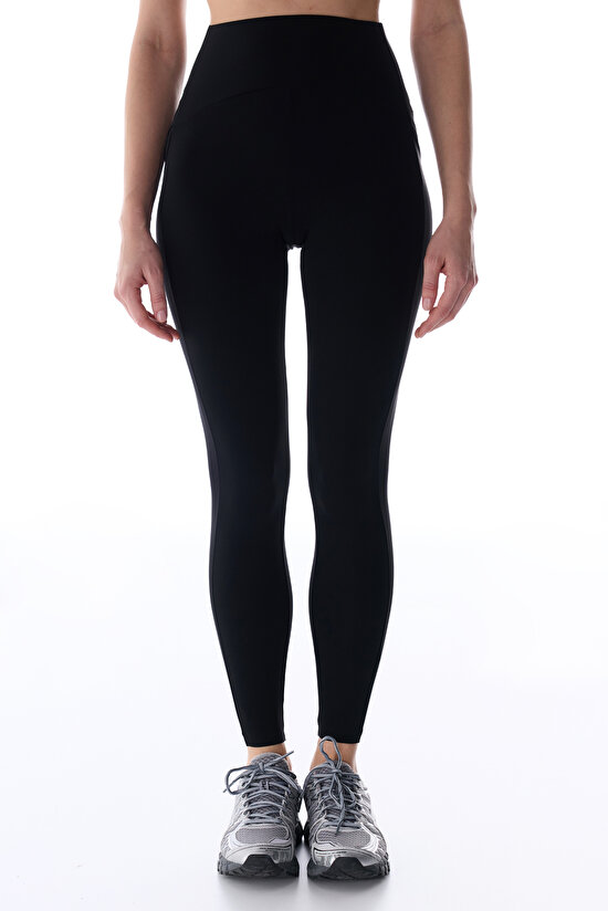 Siyah Curvy Cep Detaylı Tayt - 4