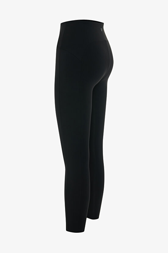 Siyah Curvy Cep Detaylı Tayt - 8