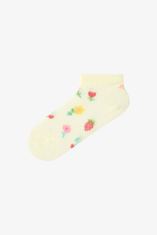 Renkli Kız Çocuk Color Bouquet 3'lü Patik Çorap - 3