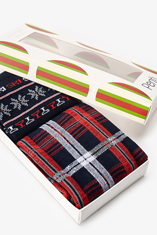 Erkek Ny Snowflake  2li Soket Çorap - 5