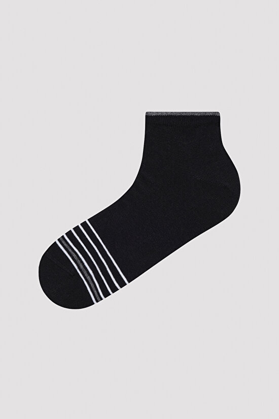 Erkek Striped Çok Renkli 5li Patik Çorap - 6