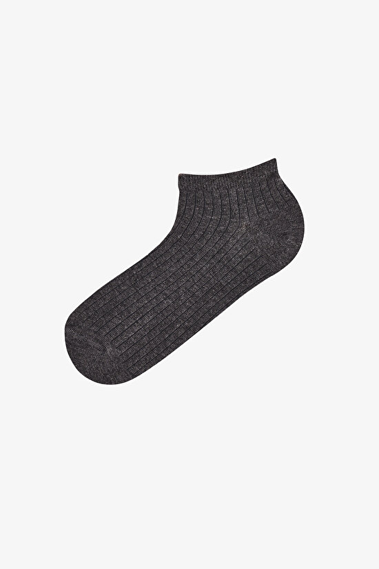 Erkek Lacivert Melanj Black Comfort 5 Çift Patik Çorap - 2