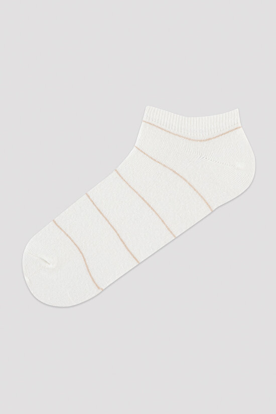 Kahverengi Detaylı 5li Patik Çorap - 3