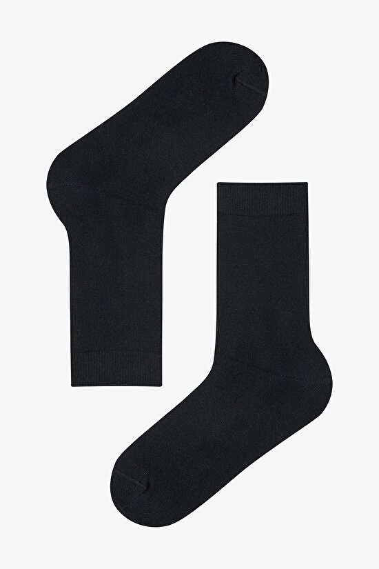 Man Detailed Black Socket Socks - 6