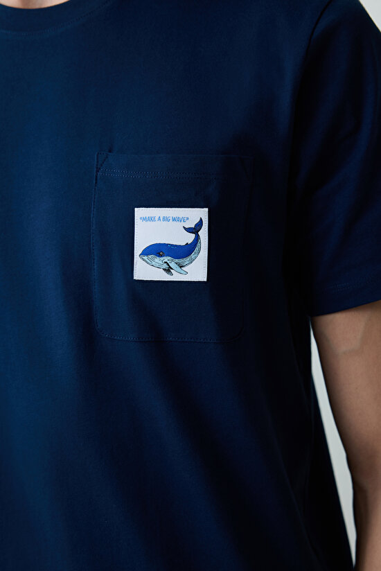 Whale Navy Short PJ Set - 4