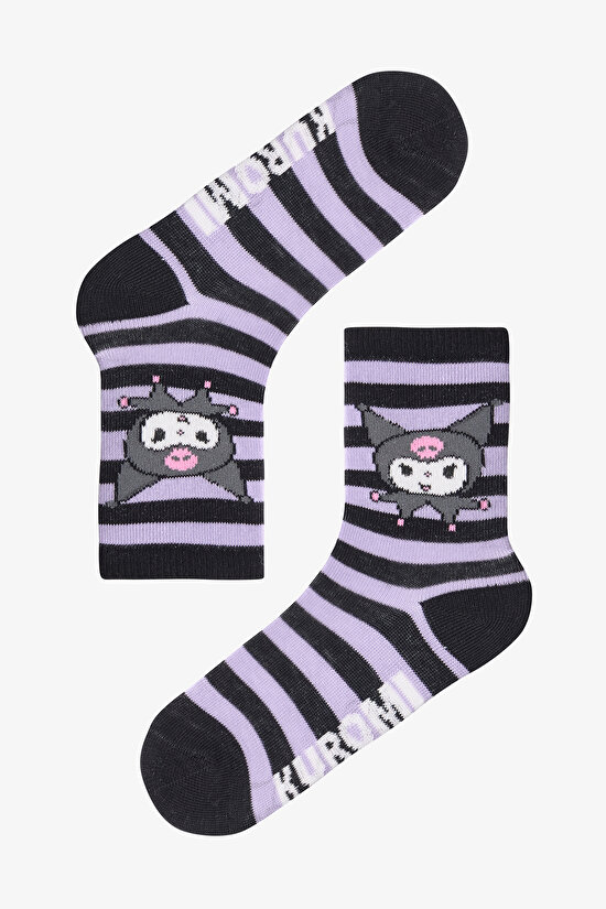 Multicolor Girls’ Lic Kuromi 2-Pack Ankle Socks - 3