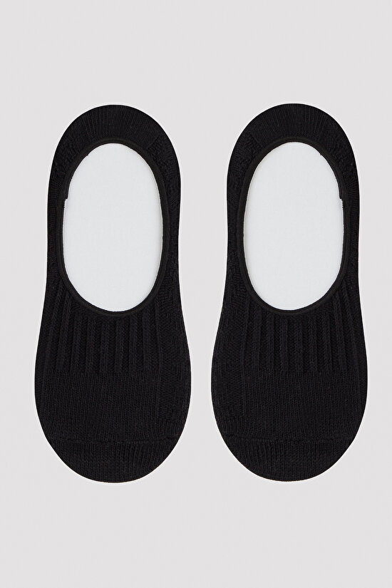Warm Siyah Babet Çorabı - 1